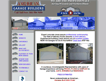 Tablet Screenshot of americangaragebuilders.com